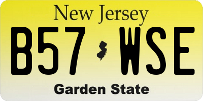NJ license plate B57WSE