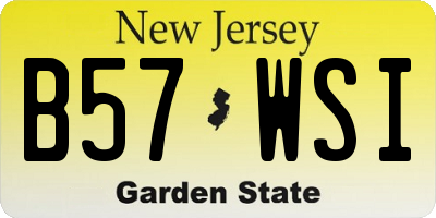 NJ license plate B57WSI
