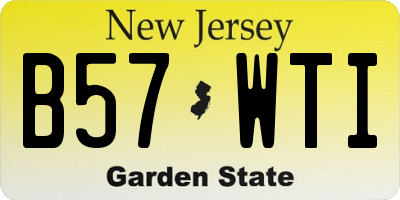 NJ license plate B57WTI