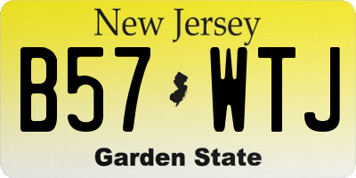 NJ license plate B57WTJ