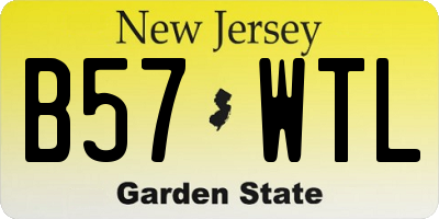 NJ license plate B57WTL
