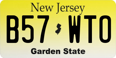 NJ license plate B57WTO