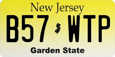NJ license plate B57WTP