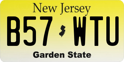 NJ license plate B57WTU