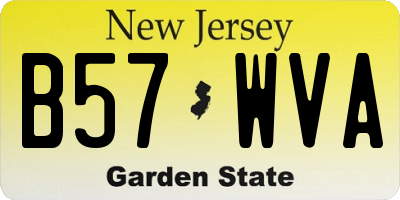 NJ license plate B57WVA