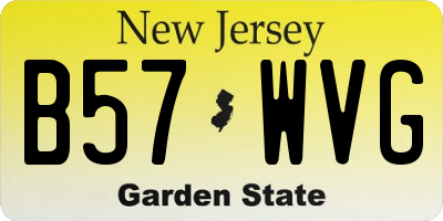 NJ license plate B57WVG
