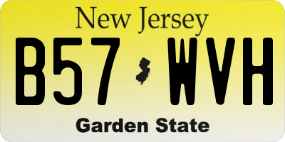 NJ license plate B57WVH