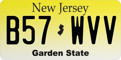 NJ license plate B57WVV