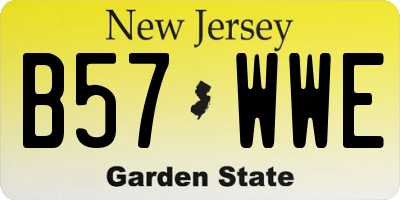 NJ license plate B57WWE