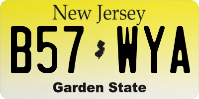NJ license plate B57WYA