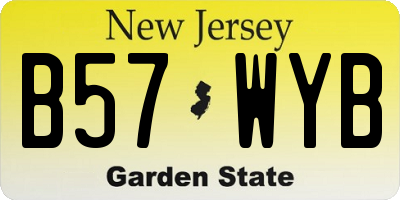 NJ license plate B57WYB