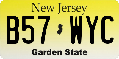 NJ license plate B57WYC