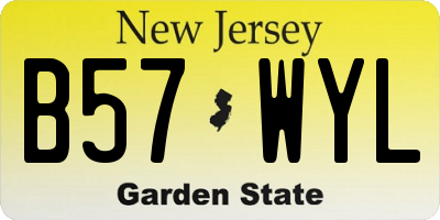 NJ license plate B57WYL