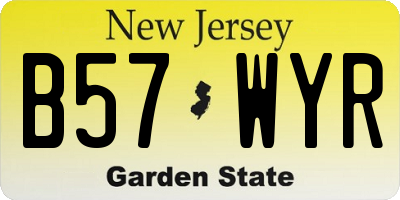 NJ license plate B57WYR