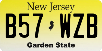 NJ license plate B57WZB