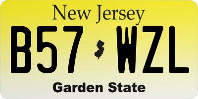 NJ license plate B57WZL