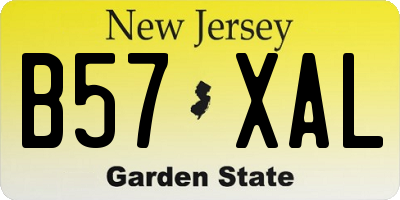 NJ license plate B57XAL
