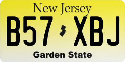 NJ license plate B57XBJ
