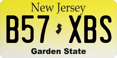 NJ license plate B57XBS