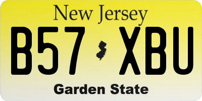 NJ license plate B57XBU
