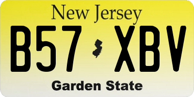 NJ license plate B57XBV