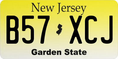 NJ license plate B57XCJ
