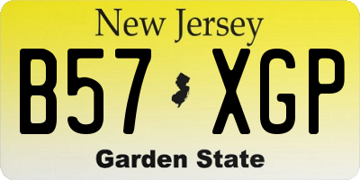 NJ license plate B57XGP