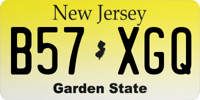 NJ license plate B57XGQ