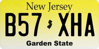 NJ license plate B57XHA