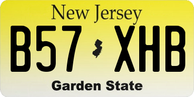 NJ license plate B57XHB