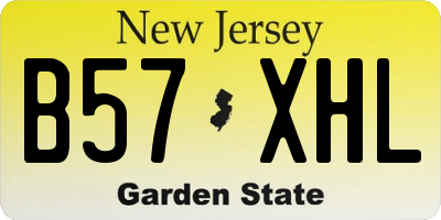 NJ license plate B57XHL