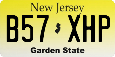 NJ license plate B57XHP