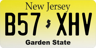 NJ license plate B57XHV