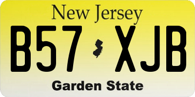 NJ license plate B57XJB