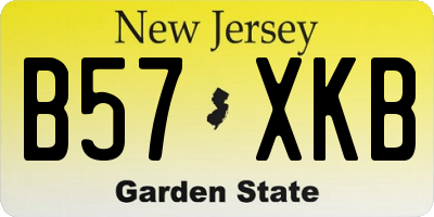 NJ license plate B57XKB
