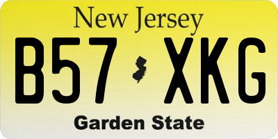 NJ license plate B57XKG