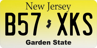 NJ license plate B57XKS