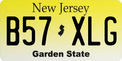 NJ license plate B57XLG