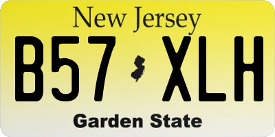 NJ license plate B57XLH