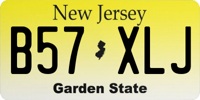 NJ license plate B57XLJ