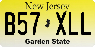 NJ license plate B57XLL