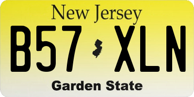 NJ license plate B57XLN