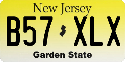 NJ license plate B57XLX