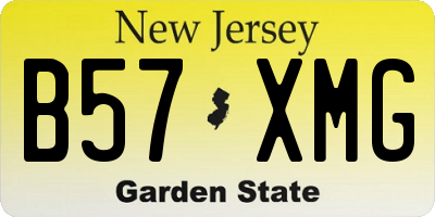 NJ license plate B57XMG