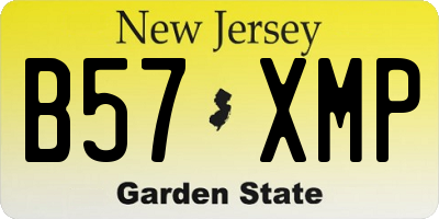 NJ license plate B57XMP