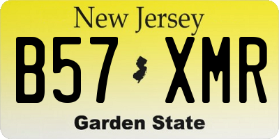 NJ license plate B57XMR