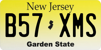 NJ license plate B57XMS