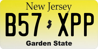 NJ license plate B57XPP