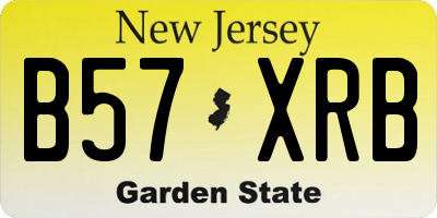 NJ license plate B57XRB