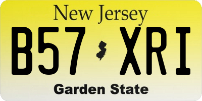 NJ license plate B57XRI